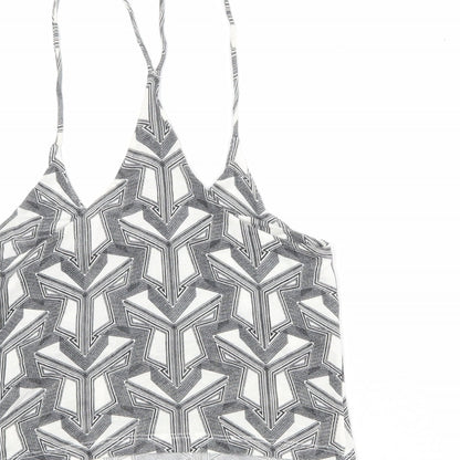 Womens UK Size 6 Topshop White Cropped Tank