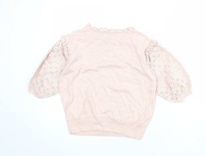 Womens UK Size XS Oasis Pink Pullover Jumper
