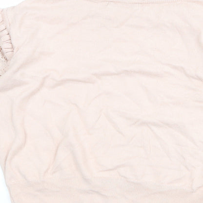 Womens UK Size XS Oasis Pink Pullover Jumper