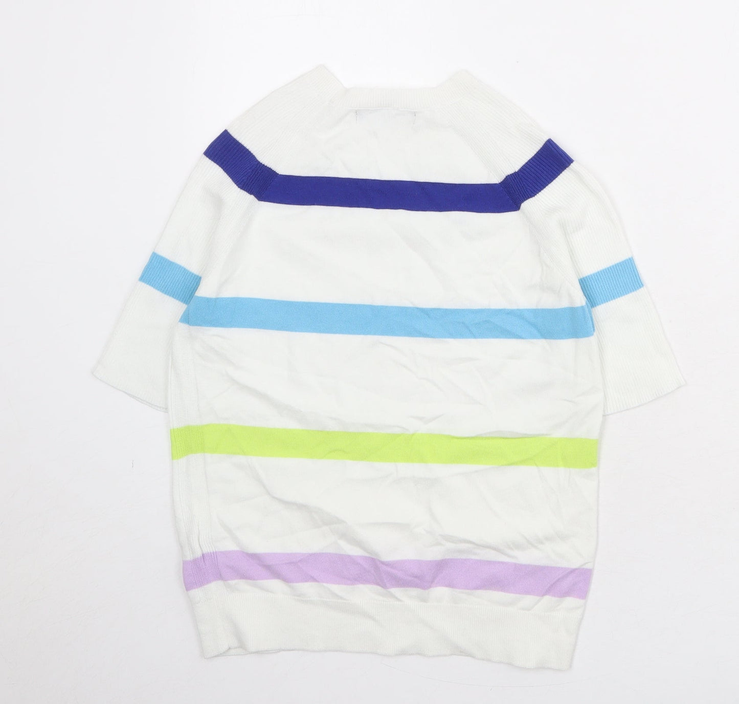 Womens UK Size S Marks and Spencer White Pullover Jumper