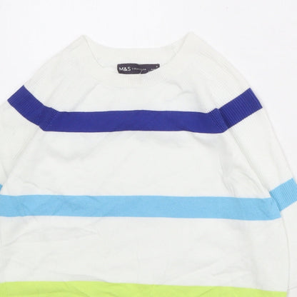 Womens UK Size S Marks and Spencer White Pullover Jumper