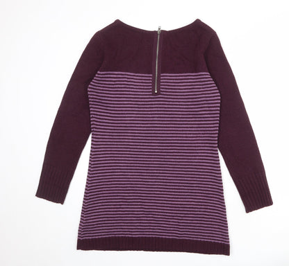 Womens UK Size M M&Co Purple Pullover Jumper