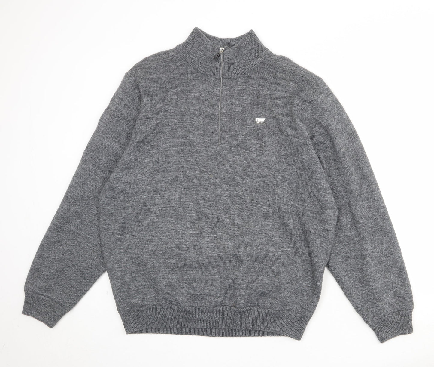 Mens UK Size L Cutter & Buck Grey Pullover Sweatshirt