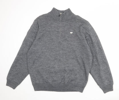 Mens UK Size L Cutter & Buck Grey Pullover Sweatshirt