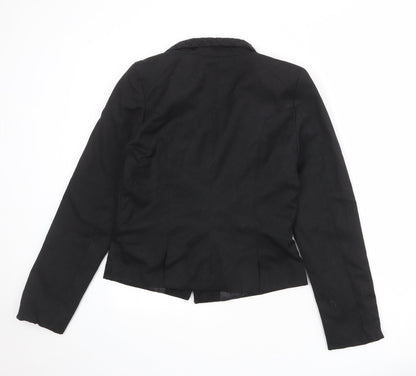 Paper Tree Womens Black Polyester Jacket Suit Jacket Size L