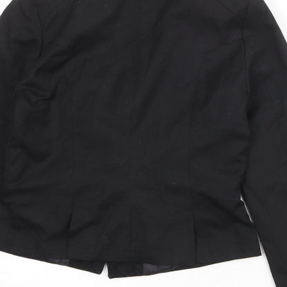 Paper Tree Womens Black Polyester Jacket Suit Jacket Size L