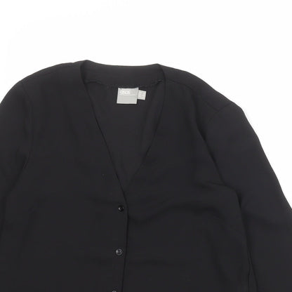 Womens UK Size 6 ASOS Black Basic Button-Up