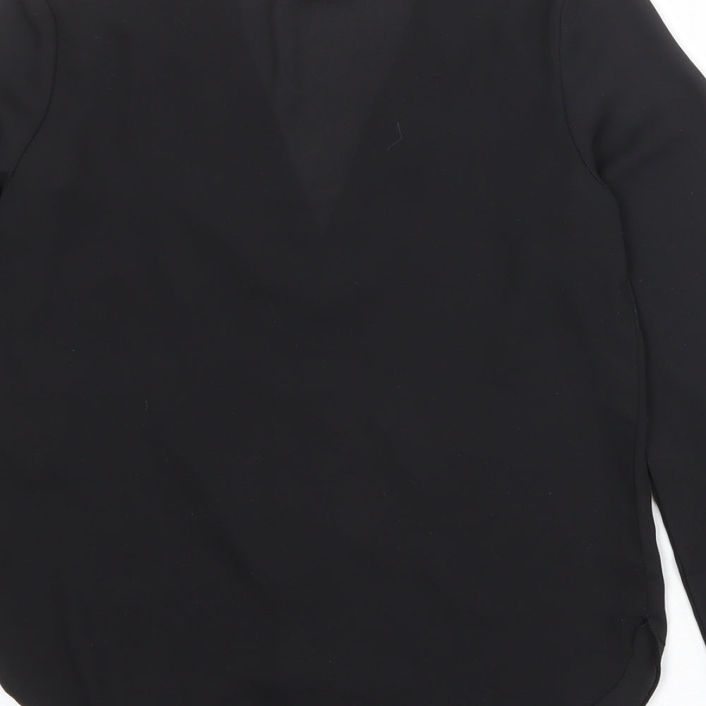 Womens UK Size 6 ASOS Black Basic Button-Up