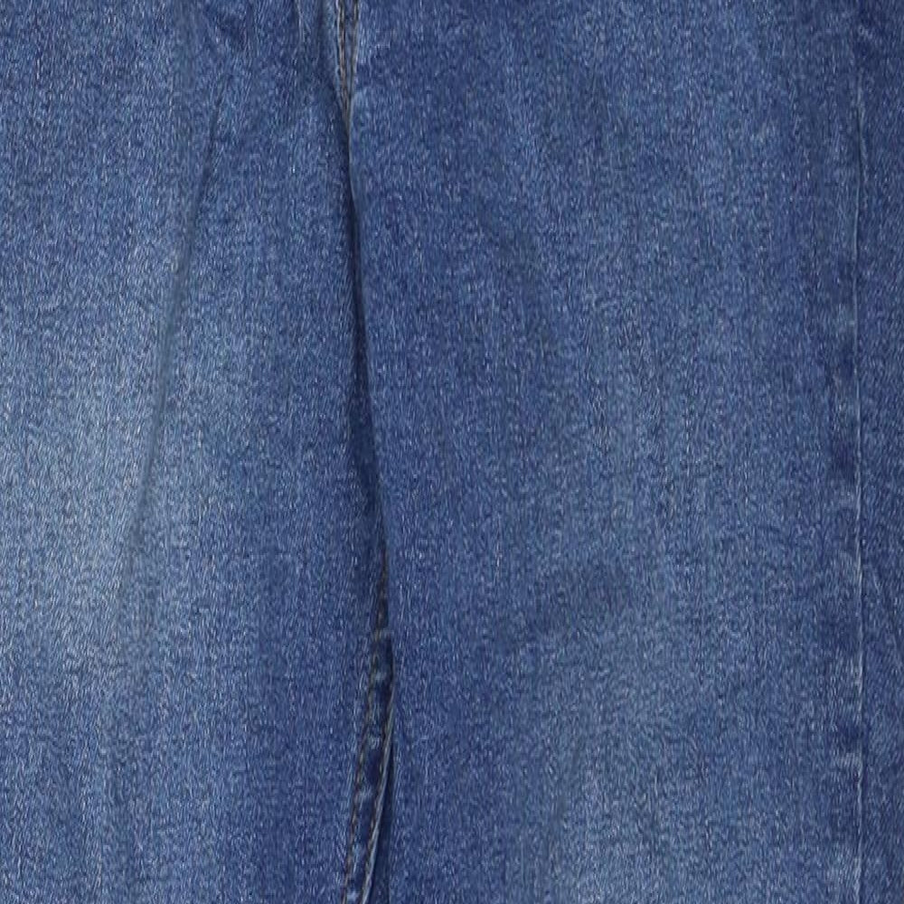 New Look Womens Blue Cotton Skinny Jeans Size 8 Regular Zip
