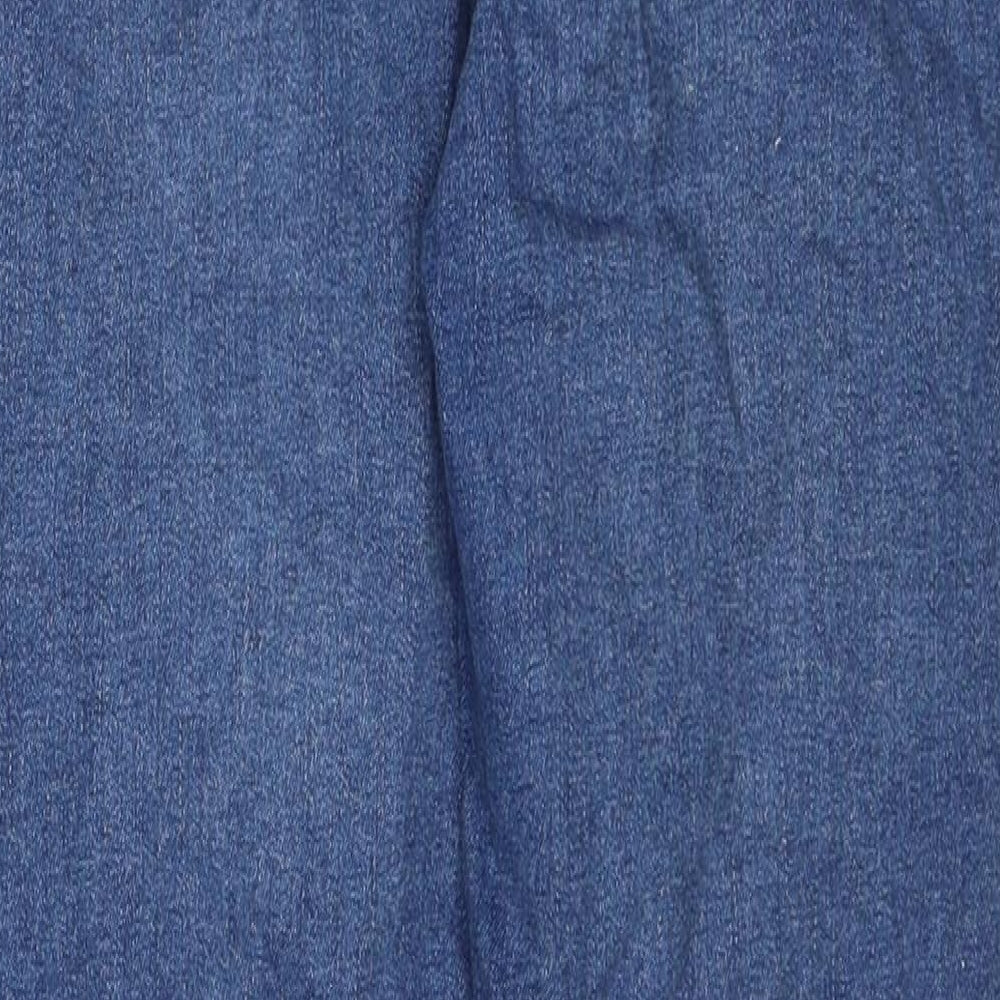 New Look Womens Blue Cotton Skinny Jeans Size 8 Regular Zip