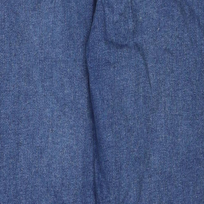 New Look Womens Blue Cotton Skinny Jeans Size 8 Regular Zip