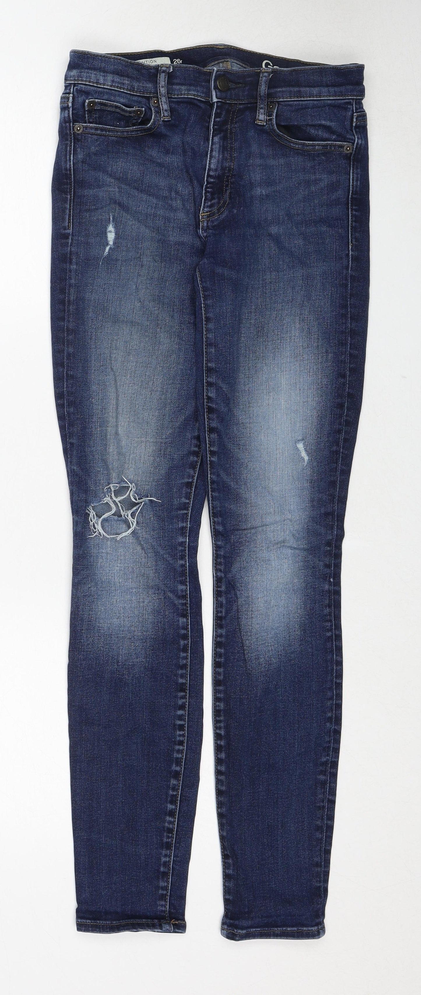 Womens UK Size 26 Gap Regular Fit Skinny Blue Jeans