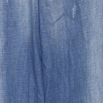 Gap Womens Blue Cotton Boyfriend Jeans Size 26 L32 in Regular Zip