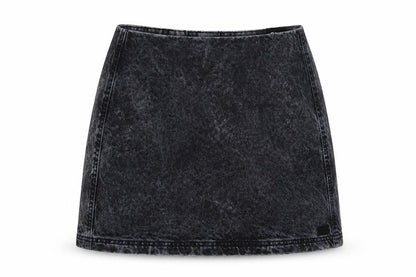 BOG Womens Black Cotton A-Line Skirt Size S Zip