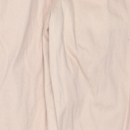 Missguided Womens Beige Cotton Mom Jeans Size 12 Regular Zip