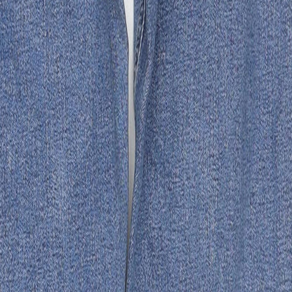 Topshop Womens Blue Cotton Skinny Jeans Size 25 in L34 in Regular Zip