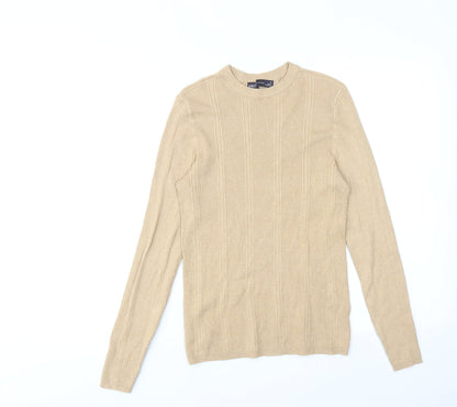 Womens UK Size 12 Marks and Spencer Beige Pullover Jumper