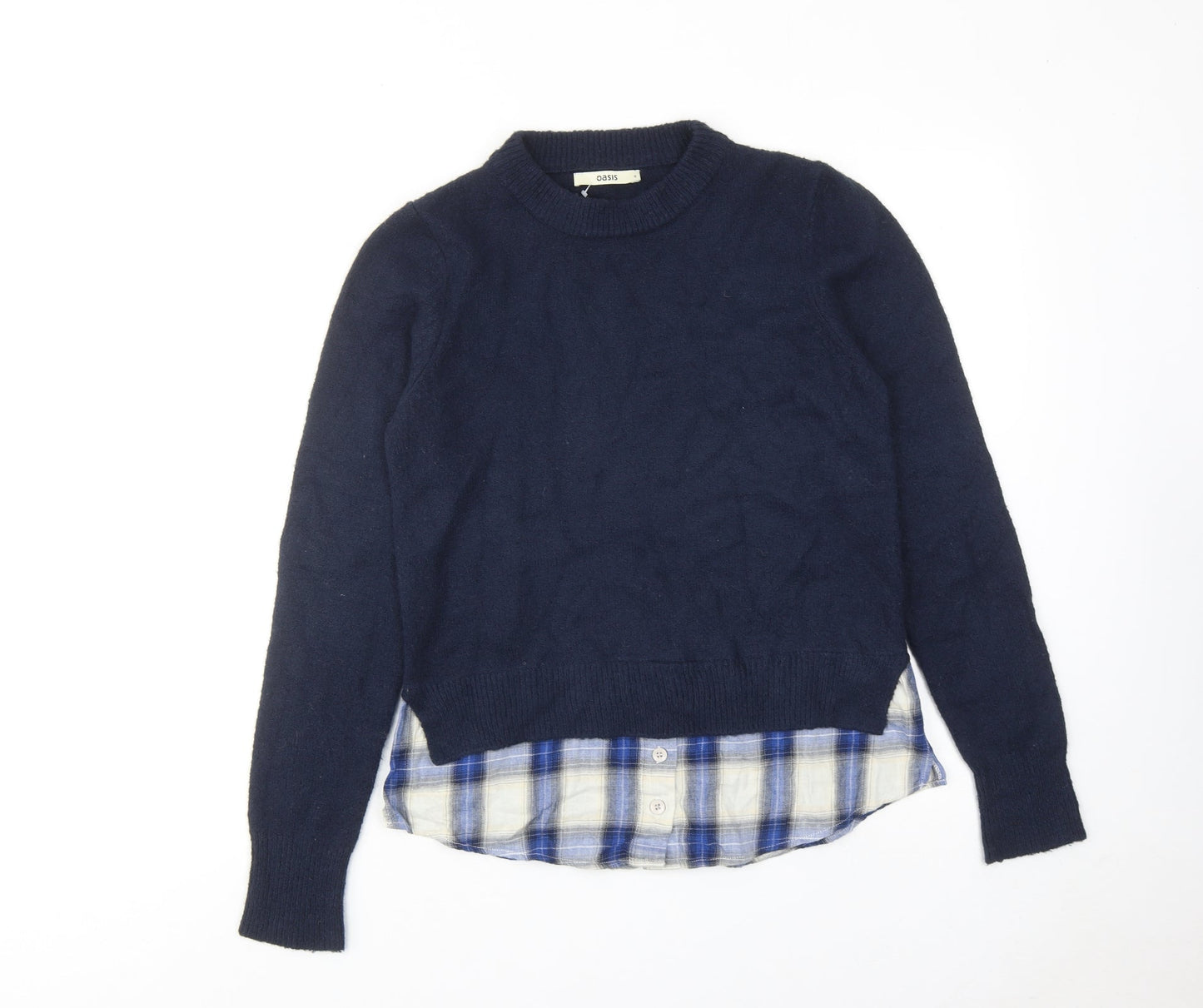 Womens UK Size S Oasis Blue Pullover Jumper
