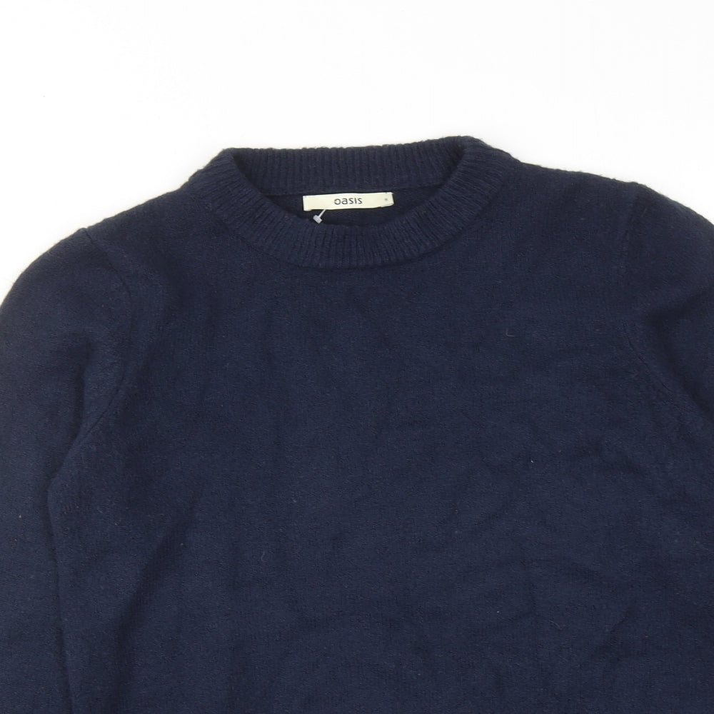Womens UK Size S Oasis Blue Pullover Jumper