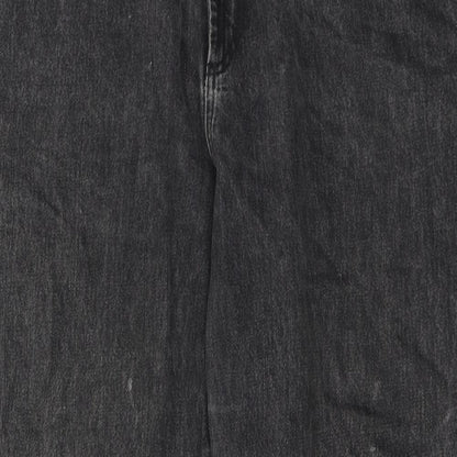 ASOS Mens Black Cotton Tapered Jeans Size 36 in L30 in Regular Zip