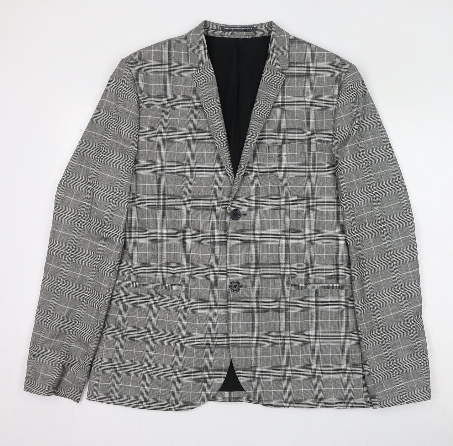 Mens UK Size L H&M Regular Grey Suit Jacket