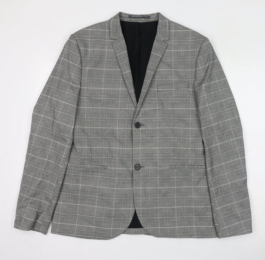 Mens UK Size L H&M Regular Grey Suit Jacket