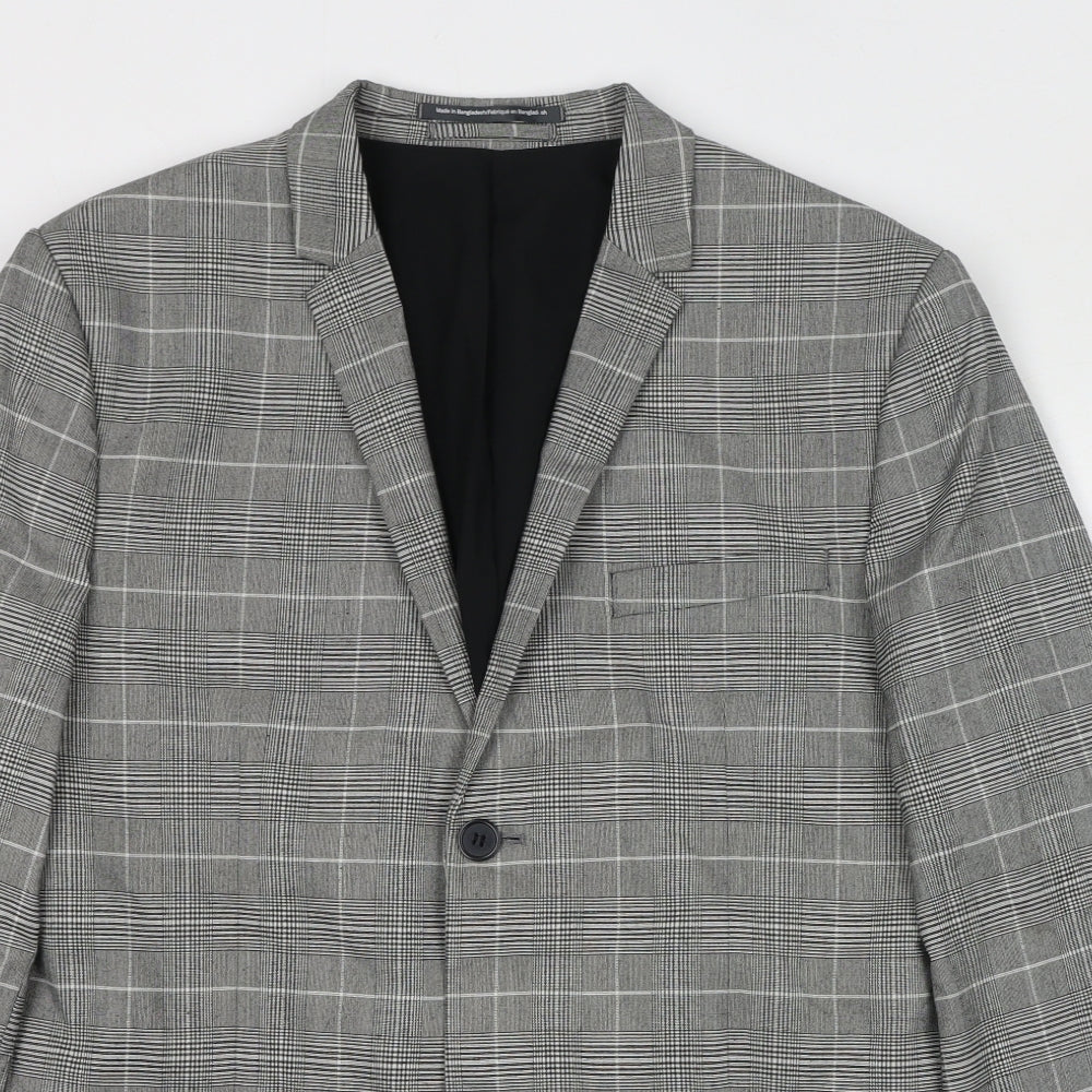 Mens UK Size L H&M Regular Grey Suit Jacket