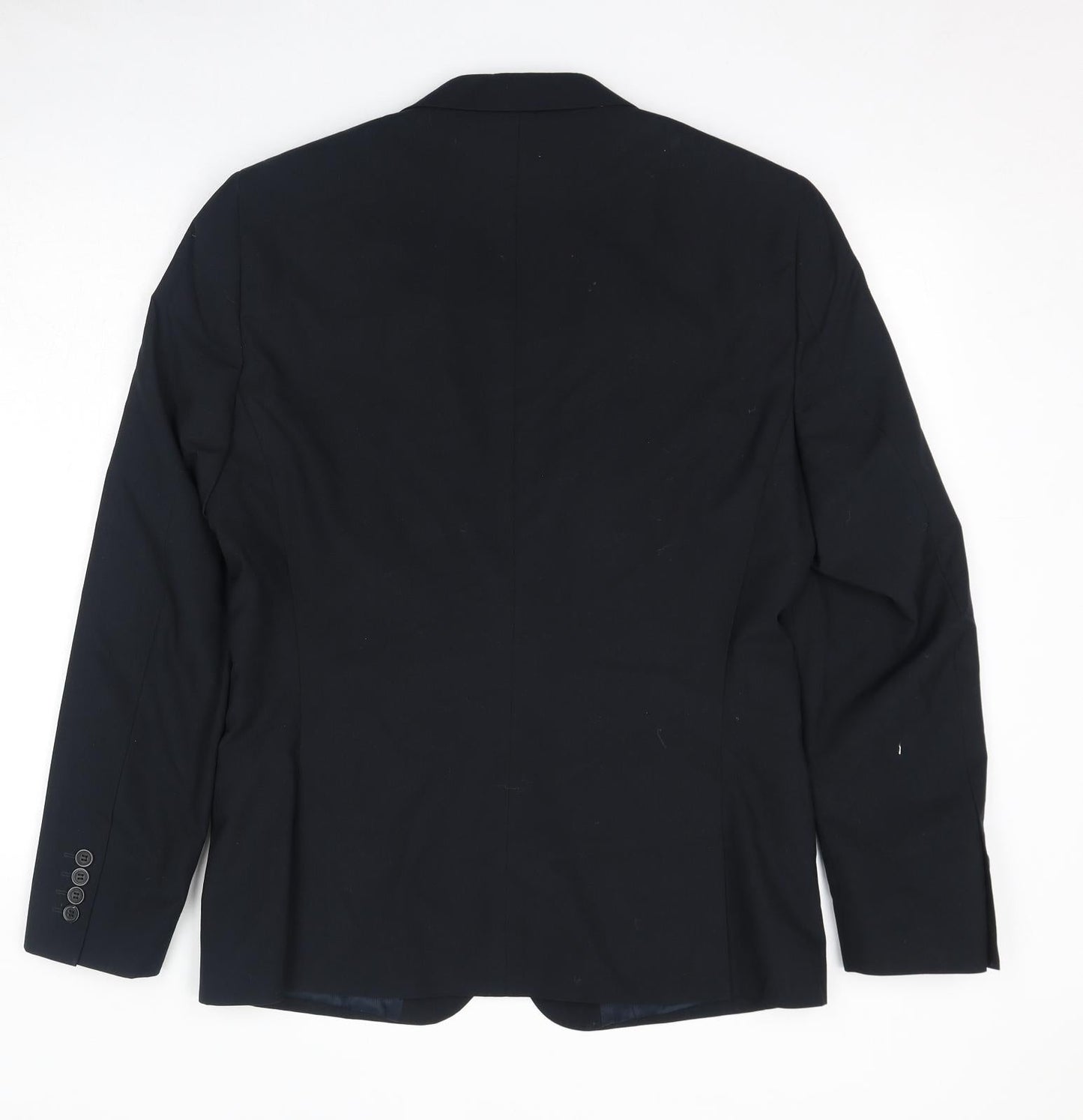 ASOS Mens Black Polyester Jacket Suit Jacket Size 40 Regular