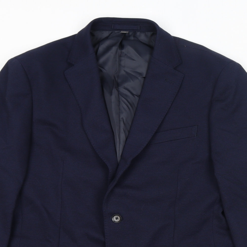 Mens UK Size 42 Marks and Spencer Regular Blue Suit Jacket