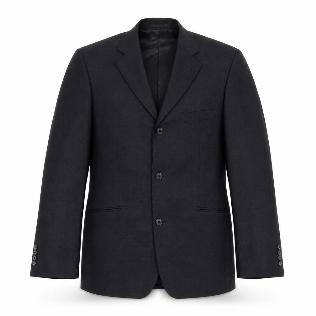 Mens UK Size 38 Charlton Gray Regular Black Suit Jacket