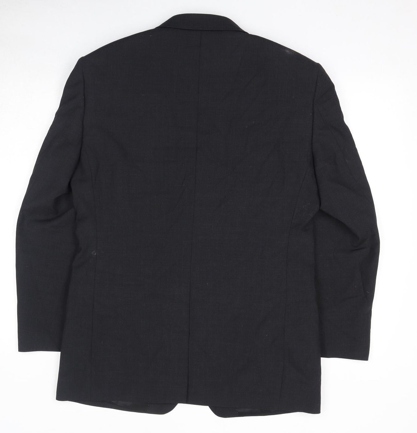 Mens UK Size 38 Charlton Gray Regular Black Suit Jacket