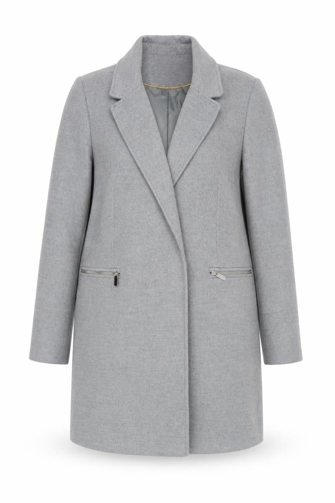 Womens UK Size 12 Topshop Grey Overcoat