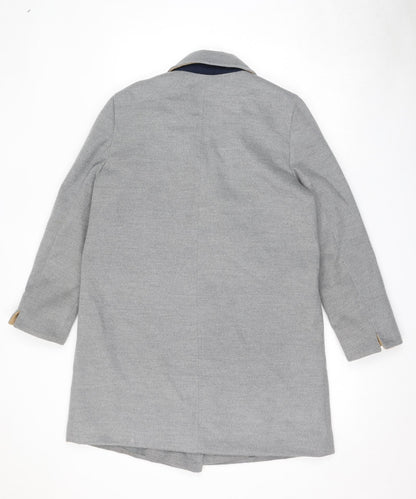 Womens UK Size 12 Topshop Grey Overcoat