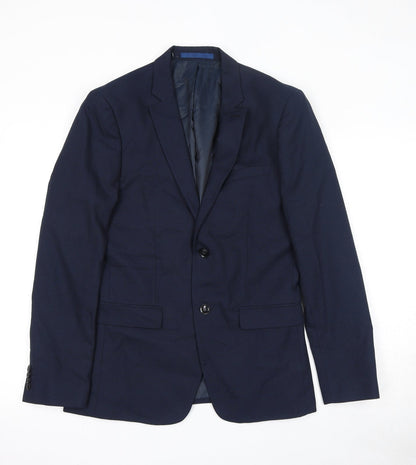 Mens UK Size 38 Topman Regular Blue Suit Jacket