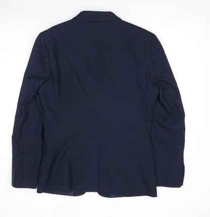 Mens UK Size 38 Topman Regular Blue Suit Jacket