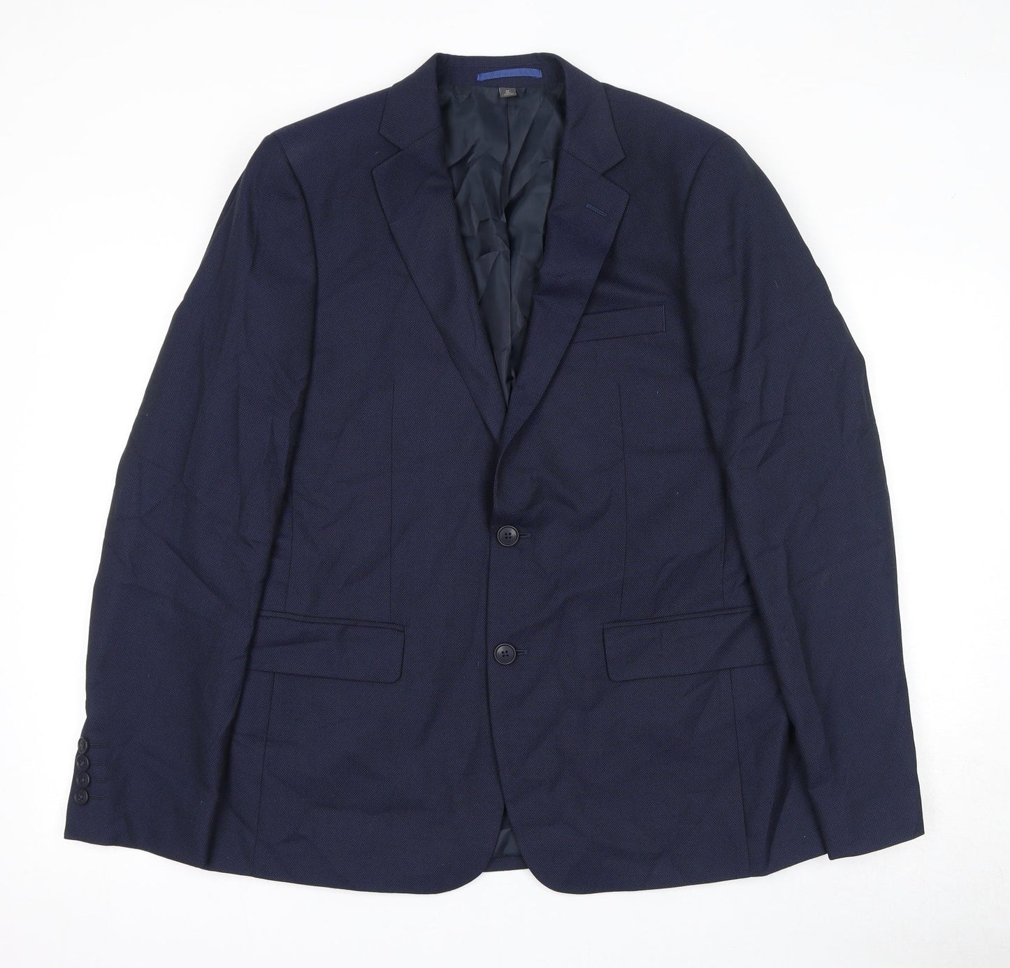 Mens UK Size 40 Marks and Spencer Regular Blue Suit Jacket