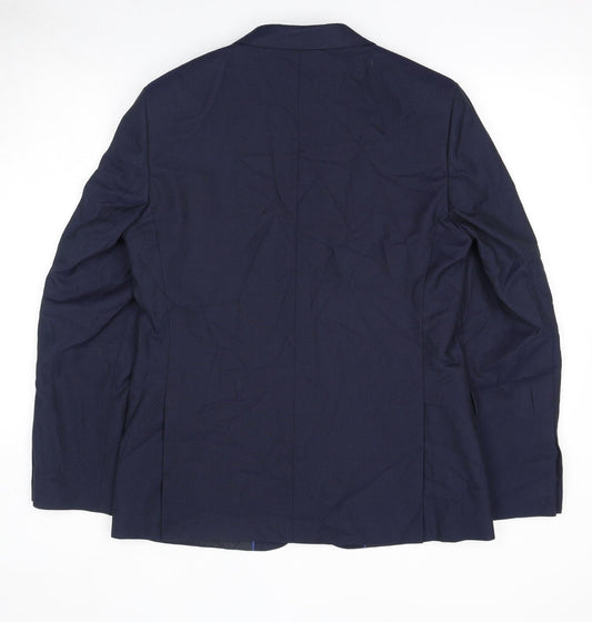 Mens UK Size 40 Marks and Spencer Regular Blue Suit Jacket