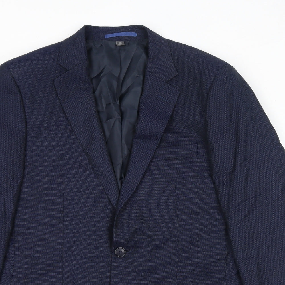 Mens UK Size 40 Marks and Spencer Regular Blue Suit Jacket