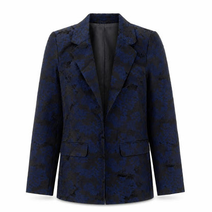 Marks & Spencer Womens Blue Geometric Jacket Blazer Size 6 - Limited Edition