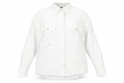 Womens UK Size M Zara White Basic Button-Up