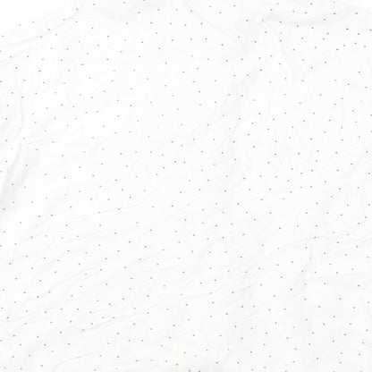 Womens UK Size M Zara White Basic Button-Up