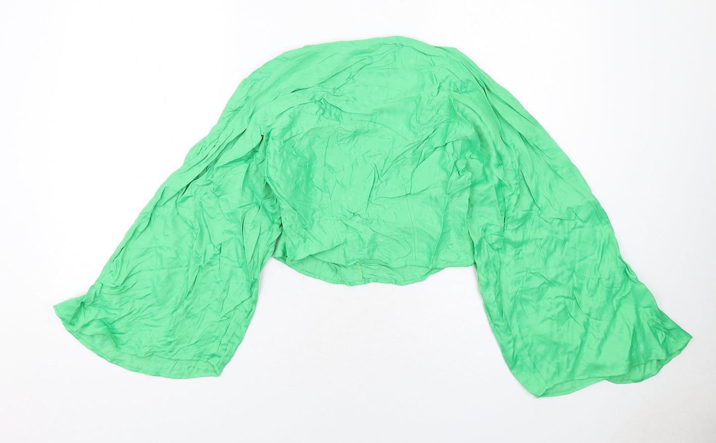 Womens UK Size S Zara Green Basic Blouse
