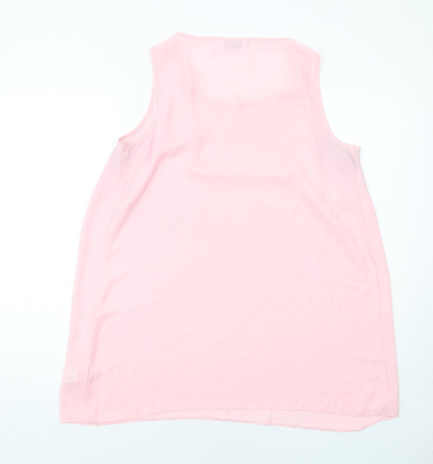 Evans Womens Pink Polyester Basic Tank Size 16 Round Neck