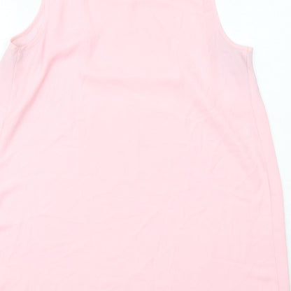 Evans Womens Pink Polyester Basic Tank Size 16 Round Neck
