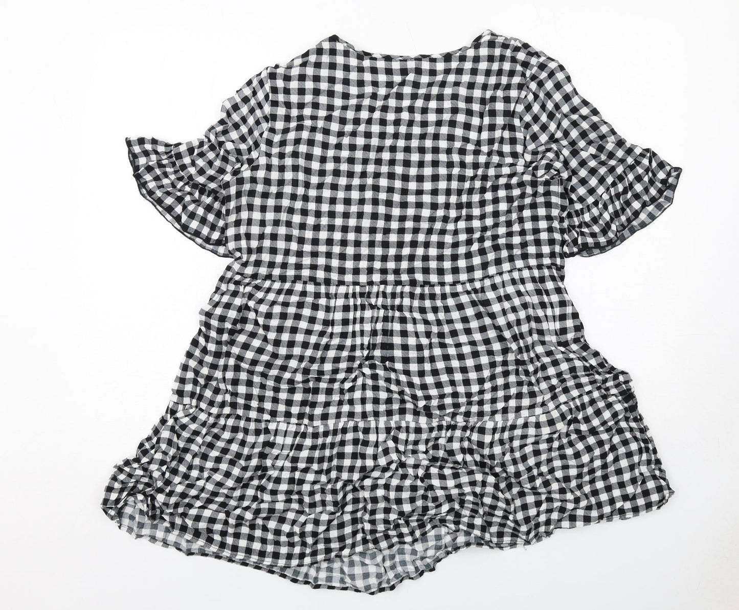 Womens UK Size 10 Izabel London Black Basic Blouse