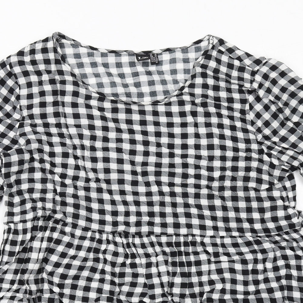 Womens UK Size 10 Izabel London Black Basic Blouse