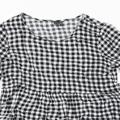 Womens UK Size 10 Izabel London Black Basic Blouse