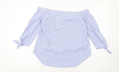 Womens UK Size 10 Oasis Blue Basic Blouse