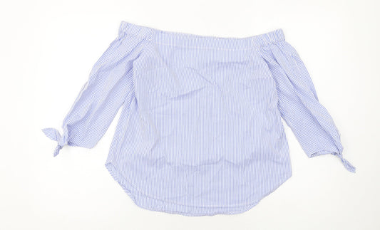 Womens UK Size 10 Oasis Blue Basic Blouse