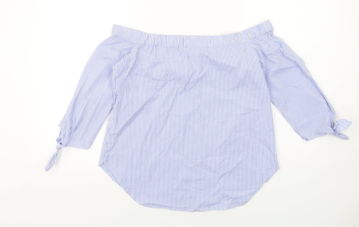 Womens UK Size 10 Oasis Blue Basic Blouse